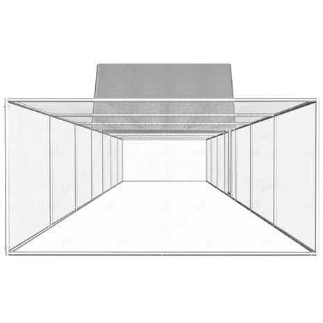 Kippenren 14x2x2 m gegalvaniseerd staal 3