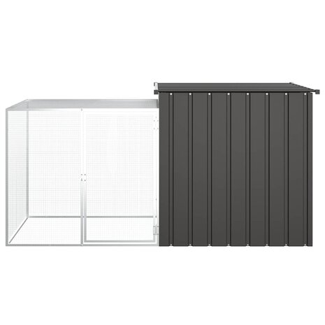 Kippenhok 200x91x100 cm gegalvaniseerd staal antracietkleurig 3