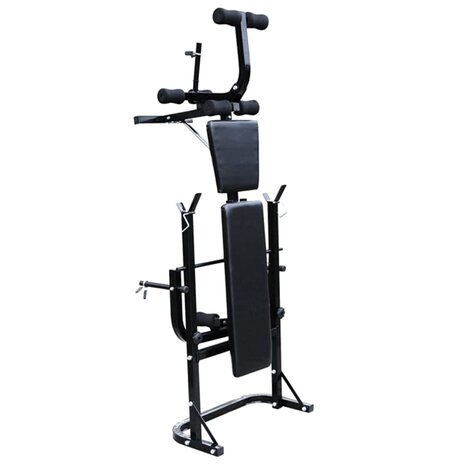 Gewichtenbank met gewichtenrek en halterset 30,5 kg 3