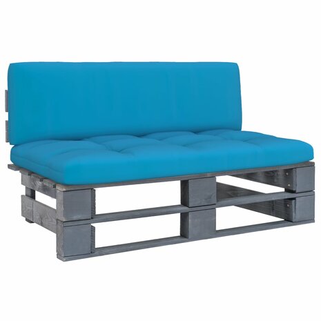 Tuinmiddenbank pallet geïmpregneerd grenenhout grijs 1