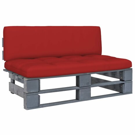 Tuinmiddenbank pallet geïmpregneerd grenenhout grijs 1