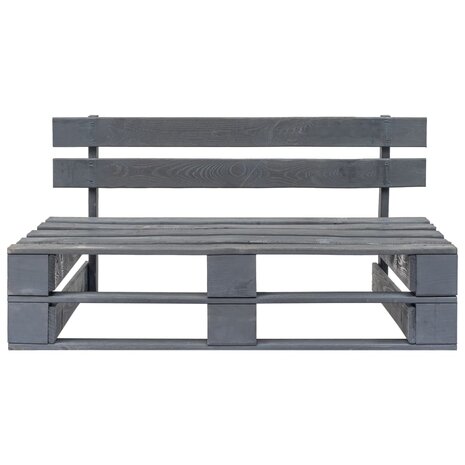 Tuinmiddenbank pallet geïmpregneerd grenenhout grijs 9