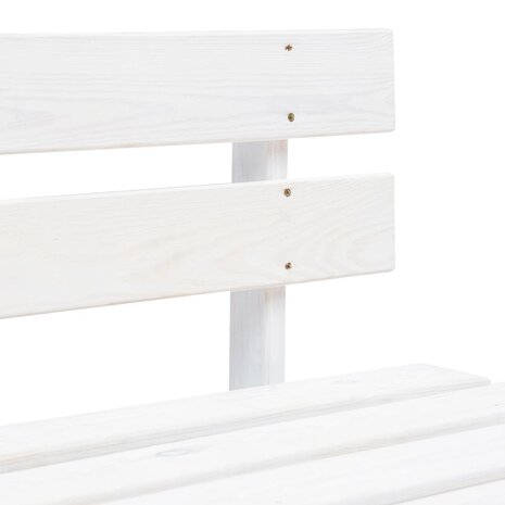 Tuinmiddenbank pallet geïmpregneerd grenenhout wit 4