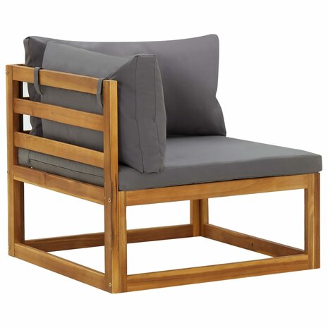 Hoekbanken 2 st met kussens sectioneel donkergrijs 2