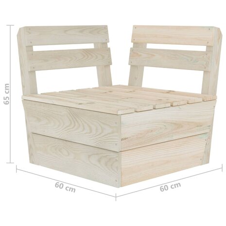 Hoekbank sectioneel pallet geïmpregneerd vurenhout 6