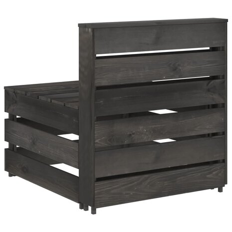 Tuinmiddenbank pallet geïmpregneerd grenenhout grijs 4