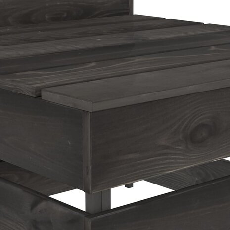 Tuinmiddenbank pallet geïmpregneerd grenenhout grijs 5