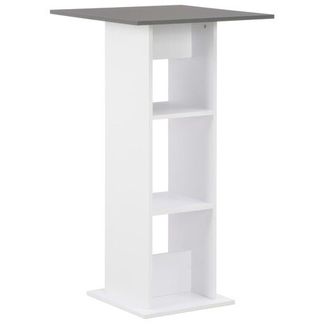 Bartafel 60x60x110 cm wit en antracietgrijs 1