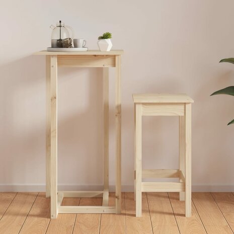 Bartafel 60x60x110 cm massief grenenhout 4