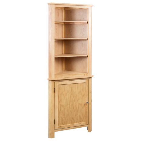 Hoekkast 59x36x180 cm massief eikenhout 1