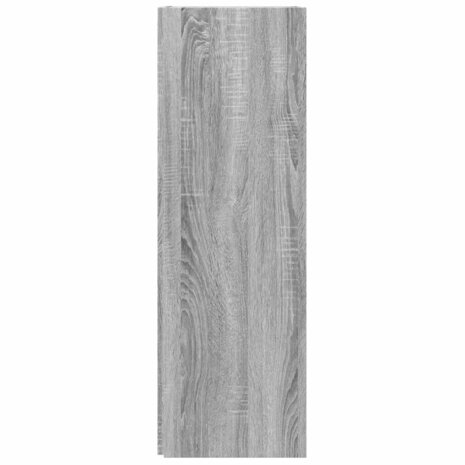 Hoekkast 33x33x100 cm bewerkt hout grijs sonoma eikenkleurig 6