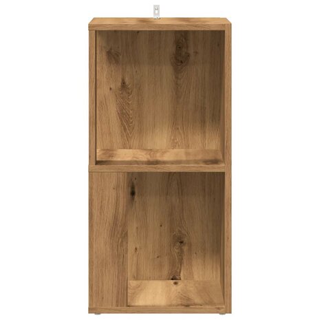 Hoekkast 33x33x67 cm bewerkt hout artisanaal eikenkleur 4