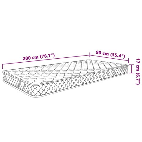 Matras traagschuim 200x90x17 cm  7
