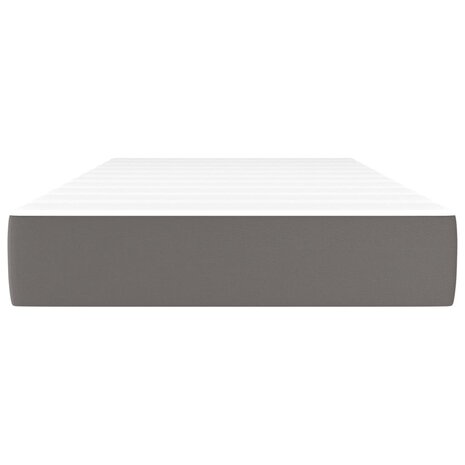 Pocketveringmatras 80x200x20 cm kunstleer grijs 3