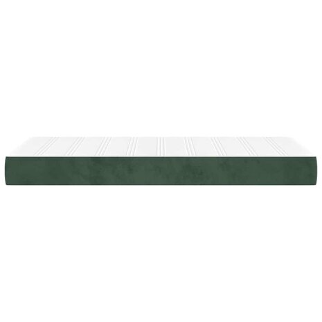 Pocketveringmatras 80x210x20 cm fluweel donkergroen 4