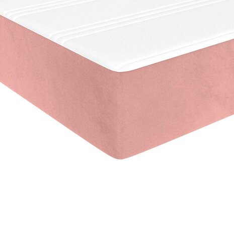 Pocketveringmatras 80x210x20 cm fluweel roze 5