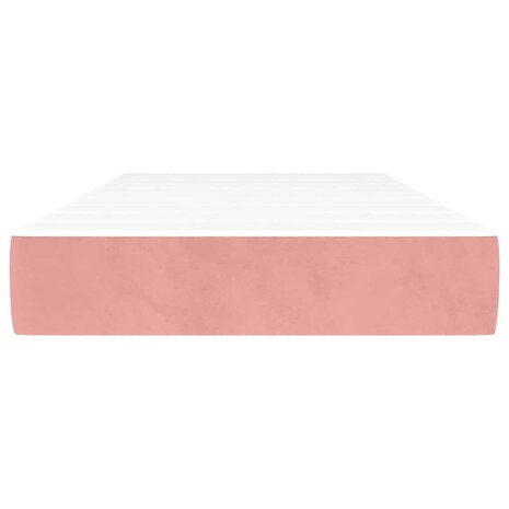 Pocketveringmatras 100x210x20 cm fluweel roze 3