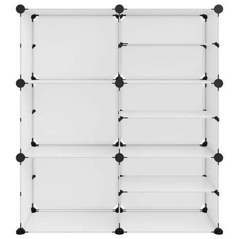 Schoenenrek 84x31,5x93 cm polypropeen transparant 3