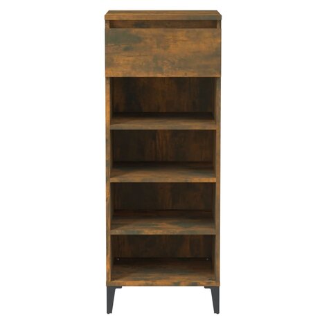 Schoenenrek 40x36x105 cm bewerkt hout gerookt eikenkleurig 5
