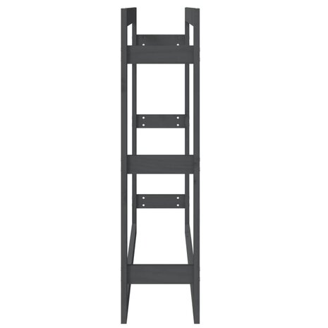 Haardhoutrek 100x25x100 cm massief grenenhout grijs 6