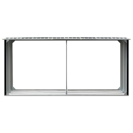 Haardhoutschuur 330x92x153 cm gegalvaniseerd staal antraciet 3