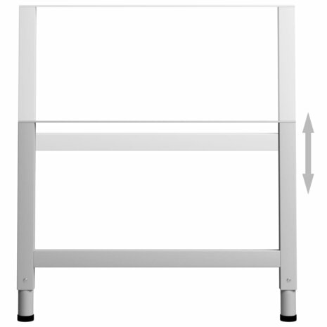 Werkbankframes verstelbaar 2 st 85x(69-95,5) cm metaal grijs 5
