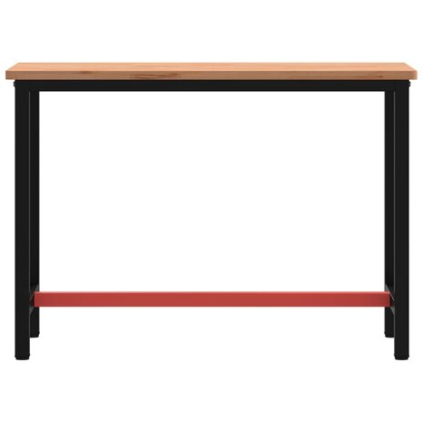 Werkbank 115x55x81,5 cm massief beukenhout en metaal 3