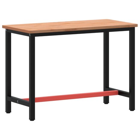 Werkbank 115x55x81,5 cm massief beukenhout en metaal 5