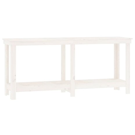 Werkbank 180x50x80 cm massief grenenhout wit 2