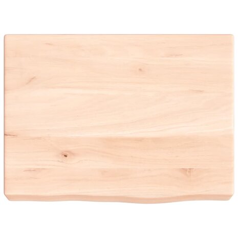 Wastafelblad 40x30x(2-6) cm onbehandeld massief hout 3