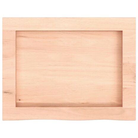 Wastafelblad 40x30x(2-6) cm onbehandeld massief hout 4