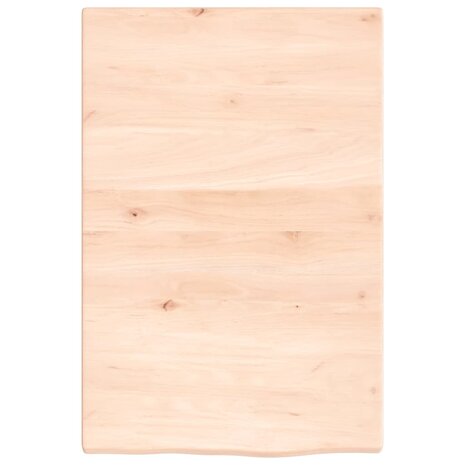 Wastafelblad 40x60x2 cm onbehandeld massief hout 3