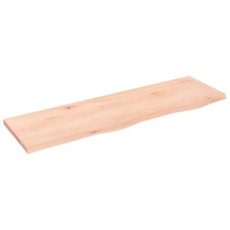 Wastafelblad 100x30x2 cm onbehandeld massief hout 2
