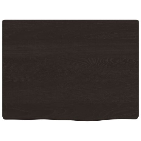 Wastafelblad 40x30x2 cm behandeld massief hout donkerbruin 3