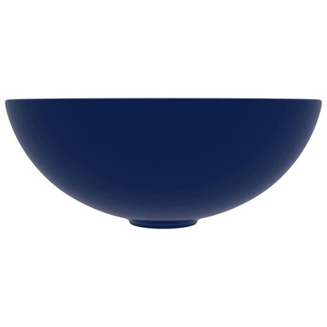 Wastafel rond keramiek donkerblauw 3