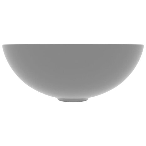 Wastafel rond keramiek lichtgrijs 3