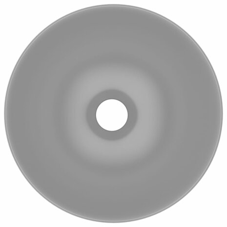 Wastafel rond keramiek lichtgrijs 4