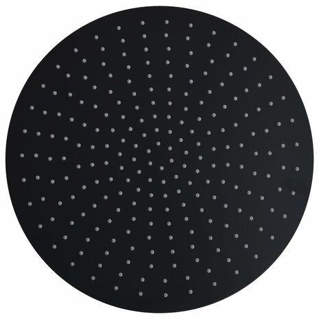 Regendouchekop rond 40 cm roestvrij staal zwart 2