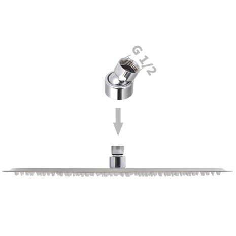 Regendouchekop 2 st rond 40 cm roestvrij staal 6