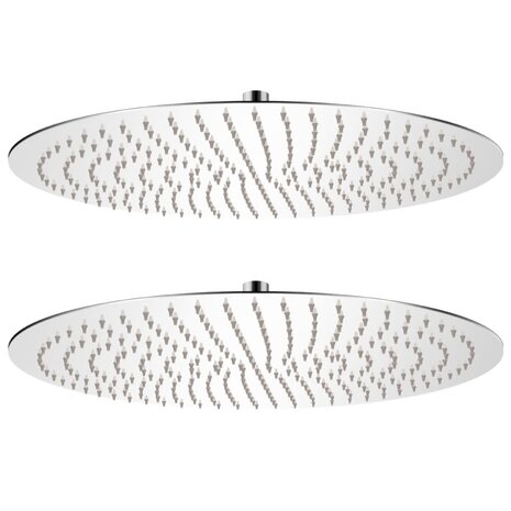 Regendouchekop 2 st rond 50 cm roestvrij staal 1
