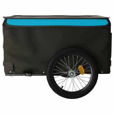 Fietstrailer 45 kg ijzer zwart en blauw 7