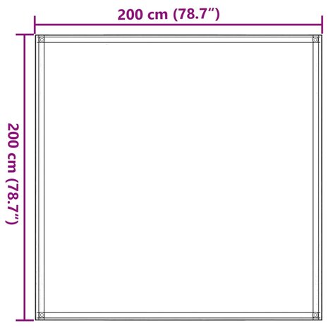 Tenttapijt 200x200 cm antracietkleurig 8