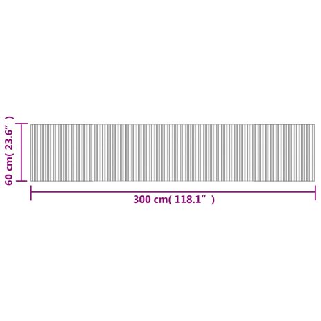 Vloerkleed rechthoekig 60x300 cm bamboe bruin 8