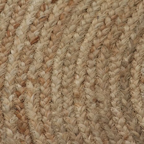 Tapijt rond 90 cm gevlochten jute 4