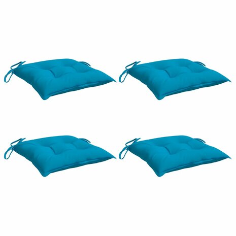 Stoelkussens 4 st 40x40x7 cm oxford stof lichtblauw 3