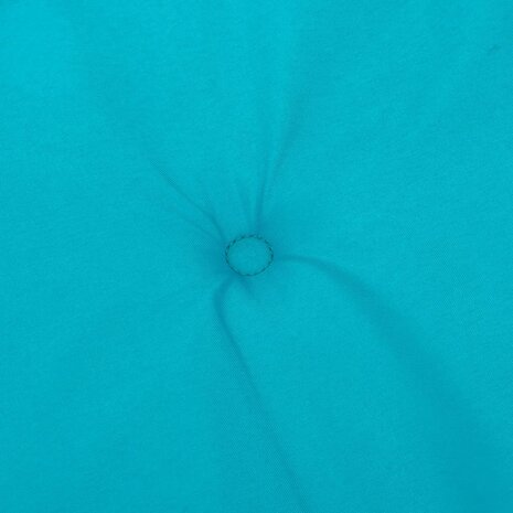 Stoelkussens 2 st hoge rug stof turquoise 8