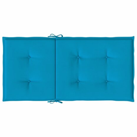 Tuinstoelkussens lage rug 2 st 100x50x3 cm oxford stof blauw 7