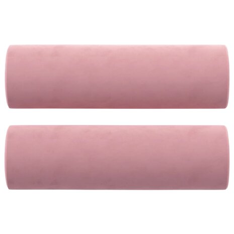 Sierkussens 2 st 15x50 cm fluweel roze 2