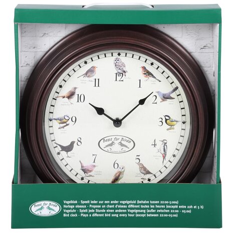 Esschert Design Klok met vogelgeluiden 2
