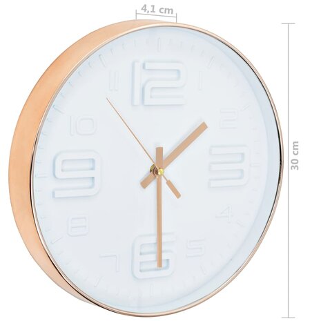 Wandklok koper-look 30 cm 6